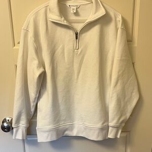 Athleta Women's Cream Quarter-Zip Sweatshirt